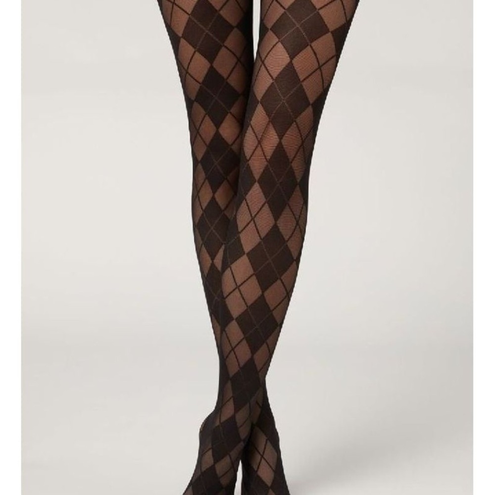 Calzedonia  Diamond Argyle Fashion Tights NIP - Picture 3 of 8